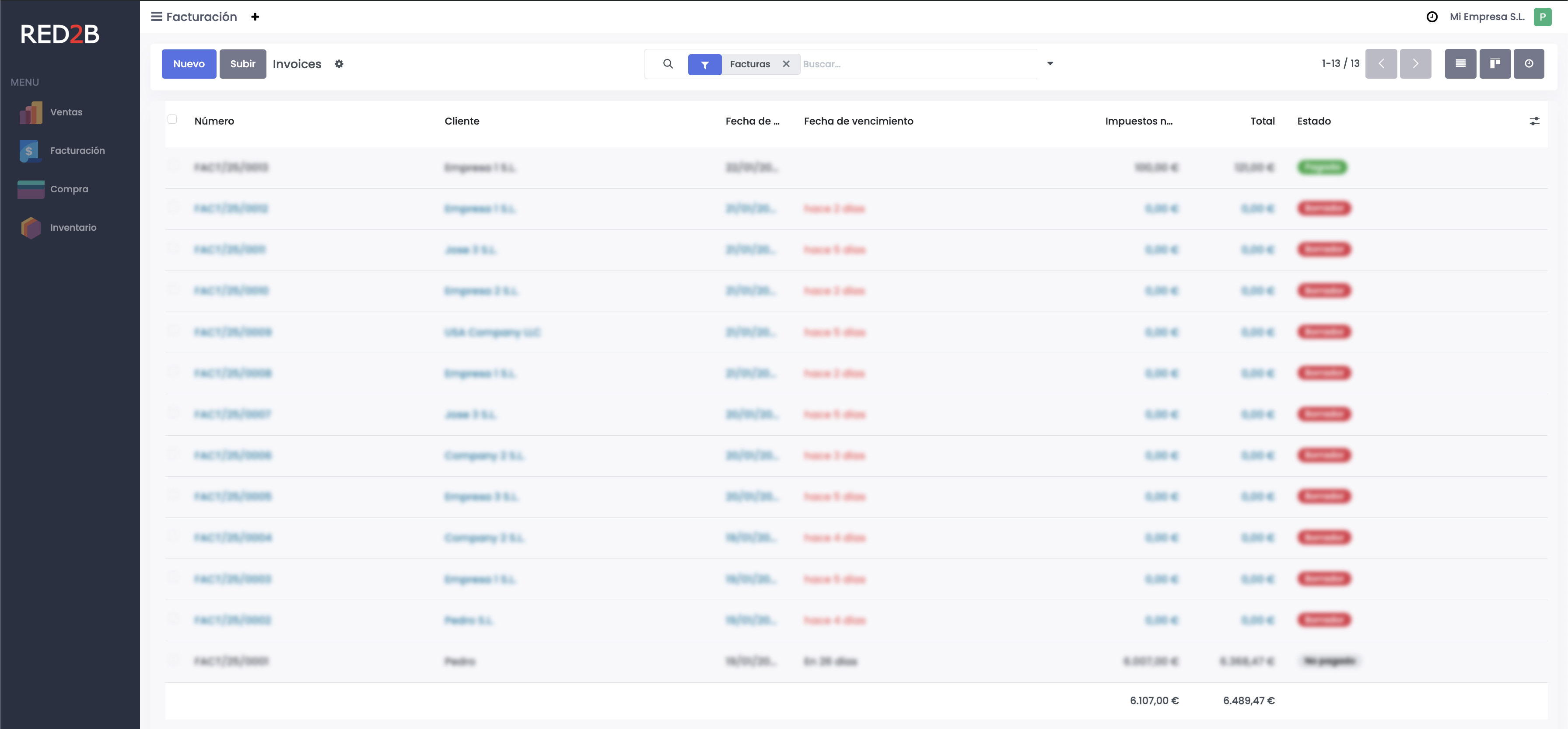 Red2B ERP Facturación